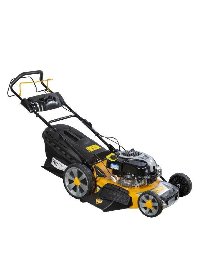 TRAITOOLS 4 In 1 Self Propelled Swivel Wheels Lawn Mower Yellow and Black 21 Inch CJ21G4IN1B750 - Image 2